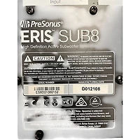 Used PreSonus ERIS SUB8 Subwoofer