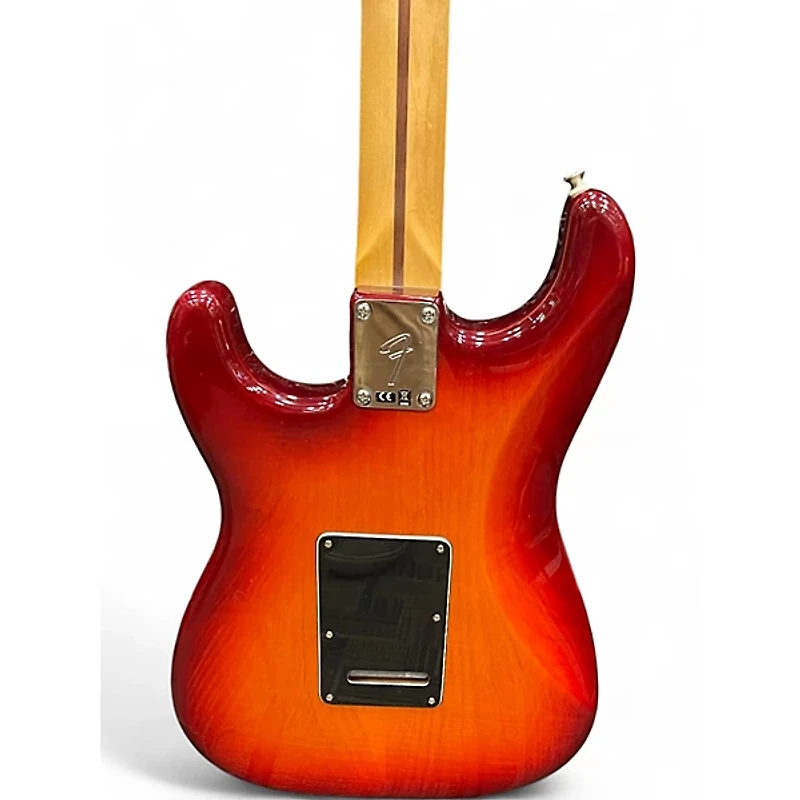 Used Fender Player Stratocaster HSS Plus Top Aged Cherry Burst Solid Body Electric Guitar