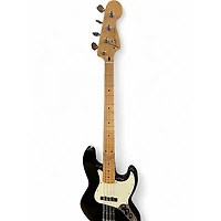 Used Fender Standard Jazz Bass Black and White Electric Bass Guitar