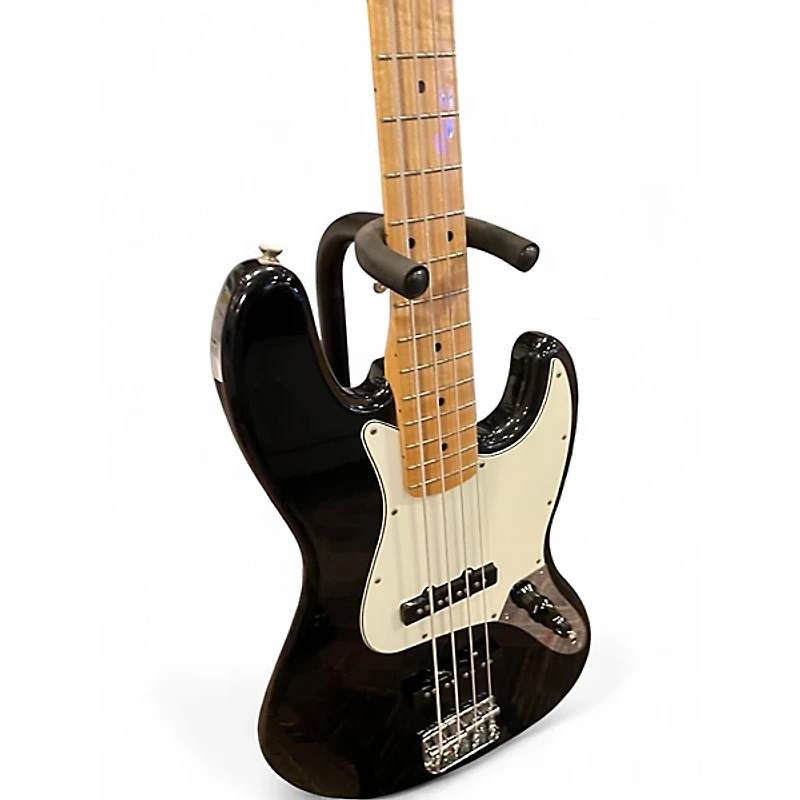 Used Fender Standard Jazz Bass Black and White Electric Bass Guitar