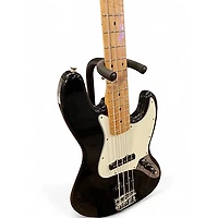 Used Fender Standard Jazz Bass Black and White Electric Bass Guitar