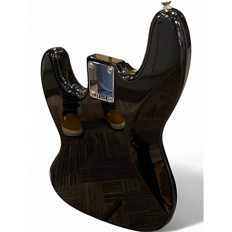 Used Fender Standard Jazz Bass Black and White Electric Bass Guitar