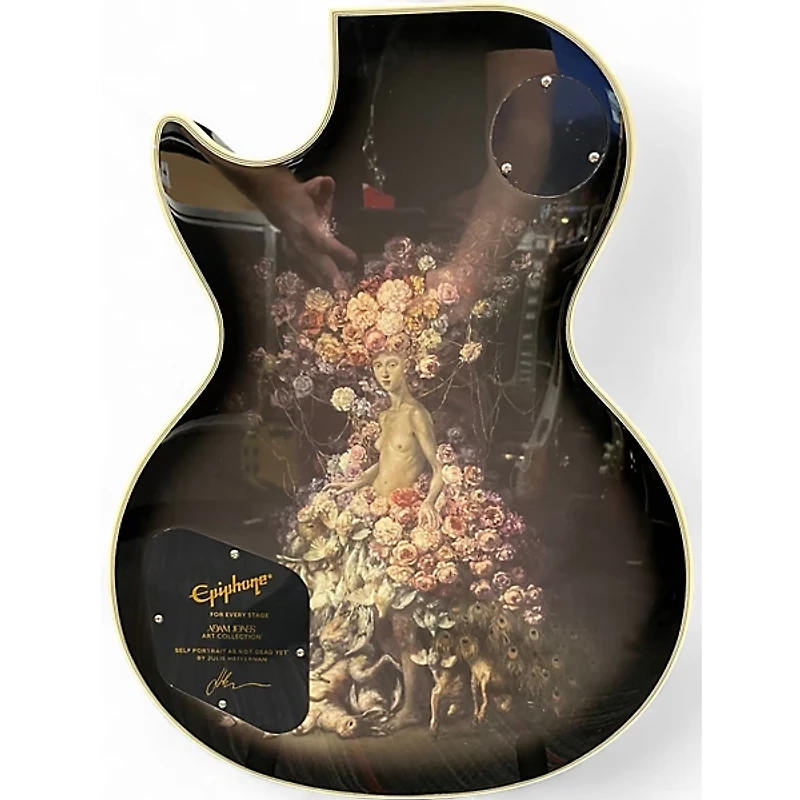 Used Epiphone Adam Jones Les Paul Custom Art Collection Silverburst Solid Body Electric Guitar