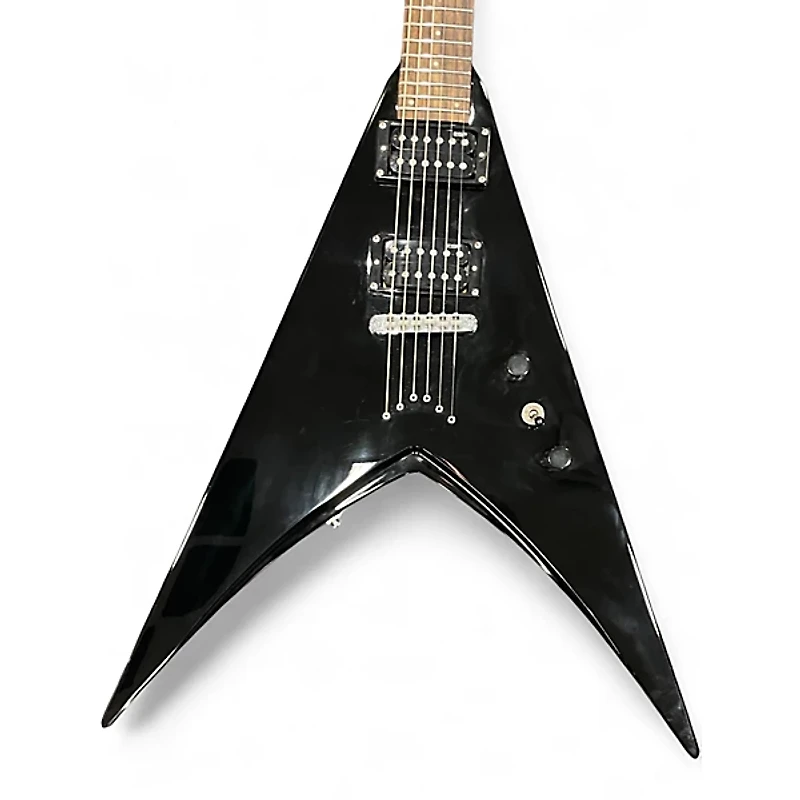 Used ESP LTD V50 Black Solid Body Electric Guitar