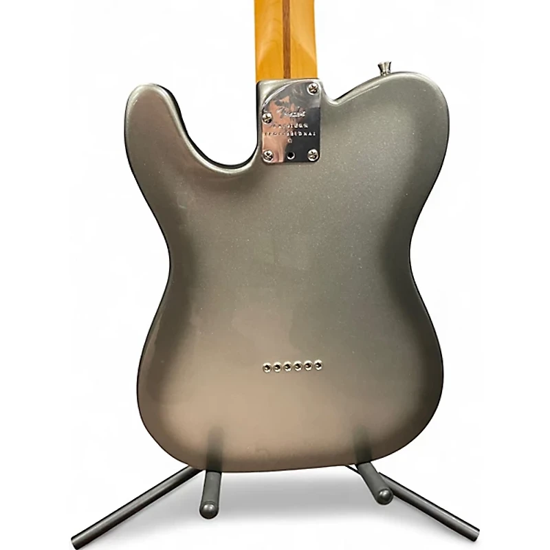 Used Fender American Professional II Telecaster Metallic Silver Solid Body Electric Guitar