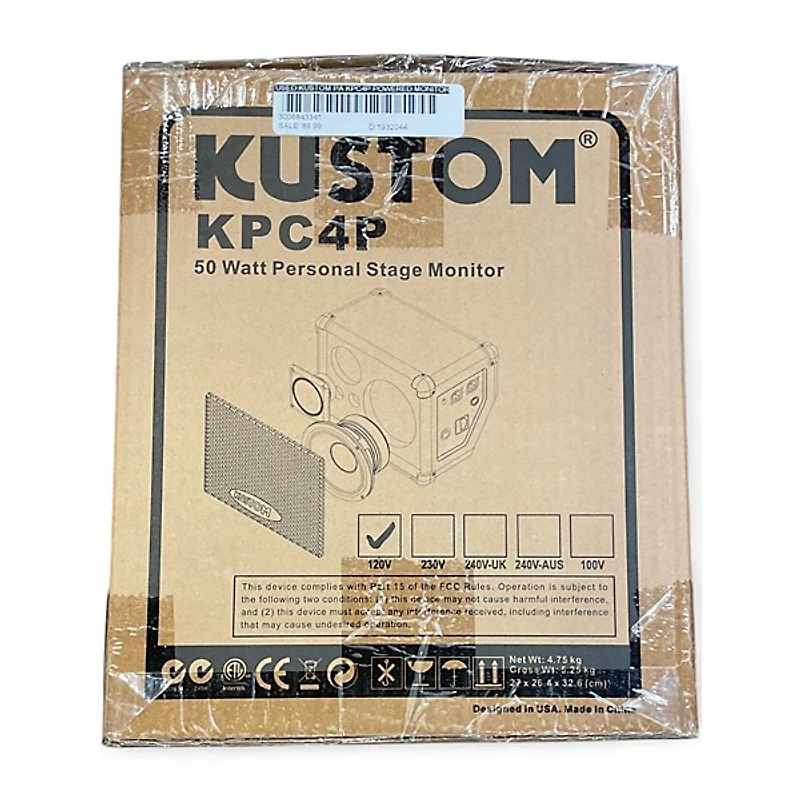 Used Kustom PA KPC4P Powered Monitor