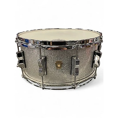 Used Ludwig 14in Classic Maple Snare Silver Sparkle Drum