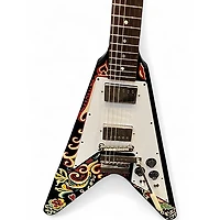 Used Epiphone Jimi Hendrix Love Drops Flying V Ebony Solid Body Electric Guitar
