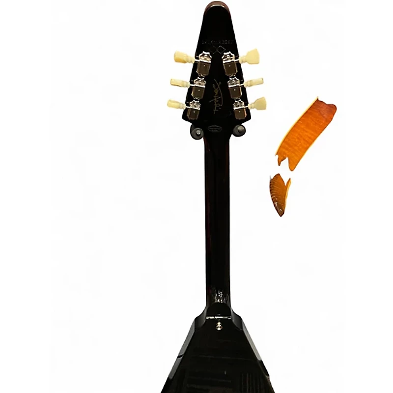 Used Epiphone Jimi Hendrix Love Drops Flying V Ebony Solid Body Electric Guitar
