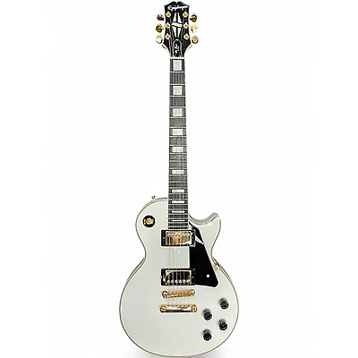 Used Epiphone Inspired by Gibson Les Paul Custom Alpine White Solid Body Electric Guitar