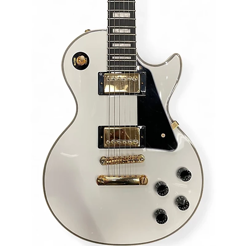 Used Epiphone Inspired by Gibson Les Paul Custom Alpine White Solid Body Electric Guitar