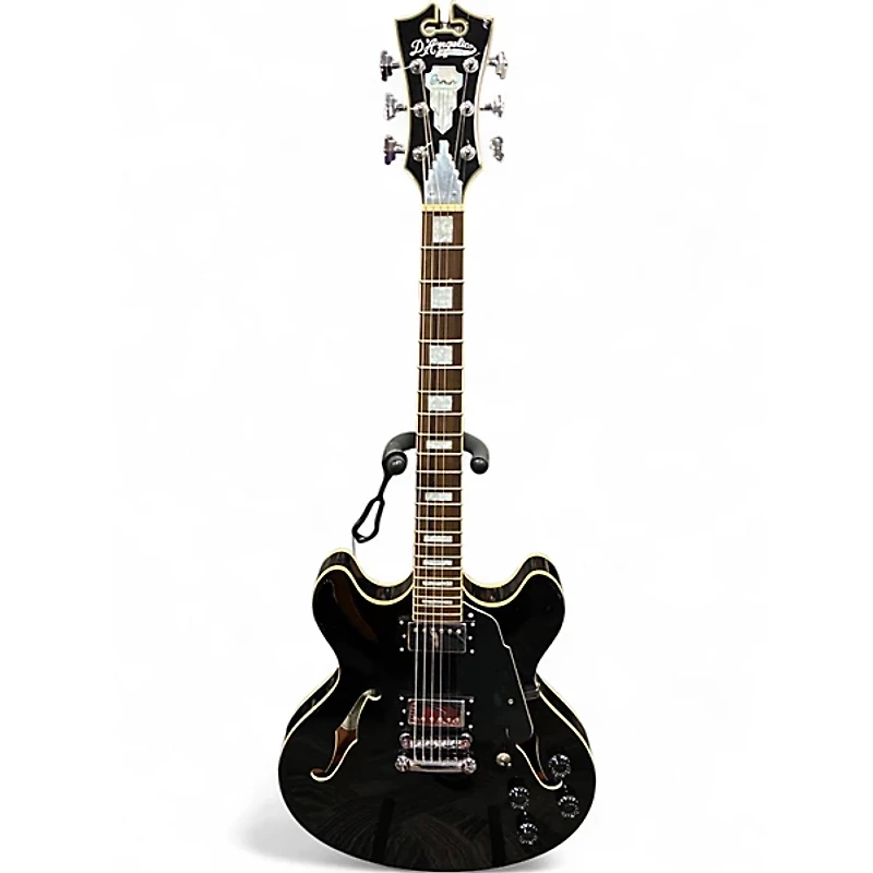 Used D'Angelico Premier Series DC Black Hollow Body Electric Guitar