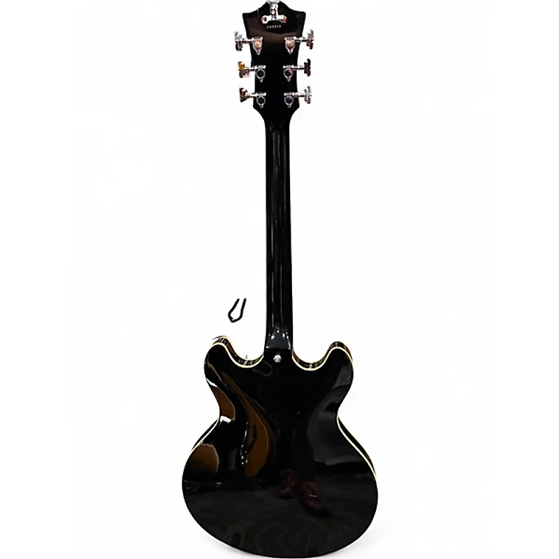 Used D'Angelico Premier Series DC Black Hollow Body Electric Guitar