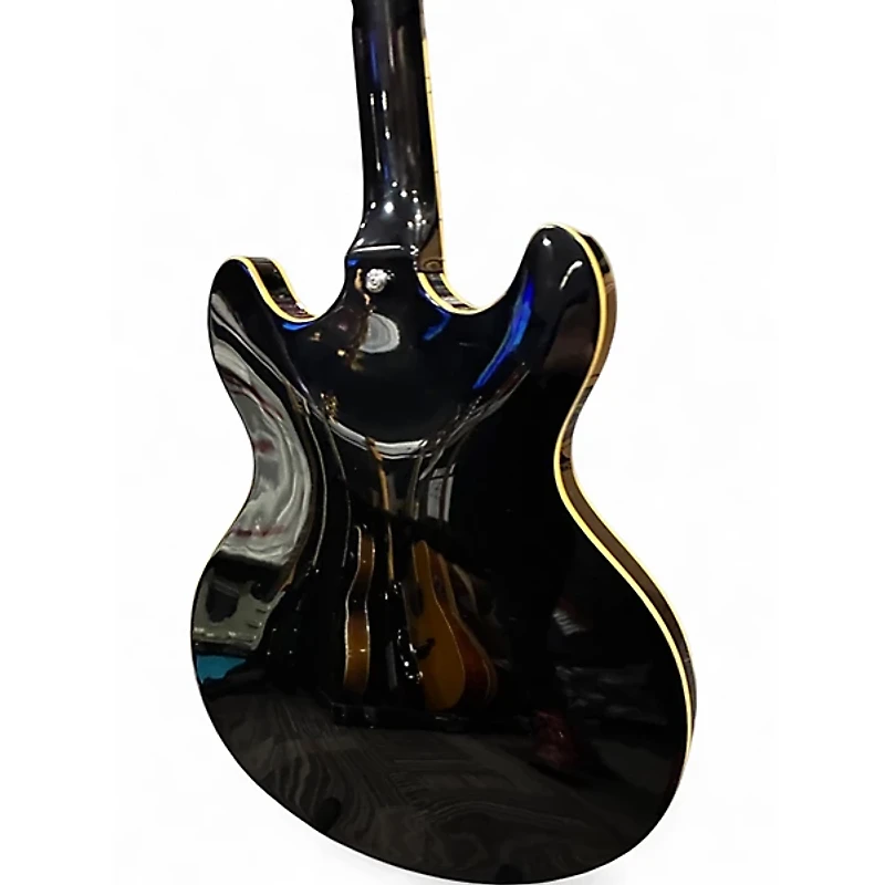 Used D'Angelico Premier Series DC Black Hollow Body Electric Guitar