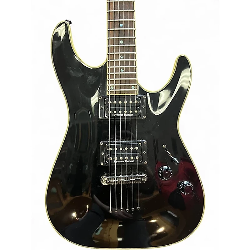 Used Schecter Guitar Research Blackjack C1 Black Solid Body Electric Guitar