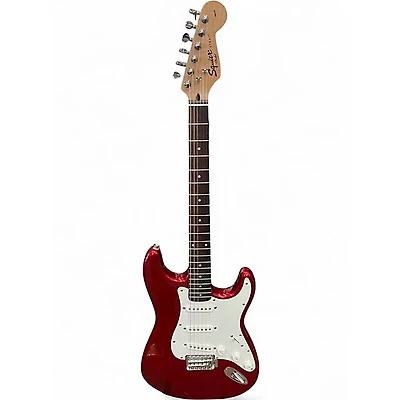 Used Squier Affinity Stratocaster Candy Apple Red Solid Body Electric Guitar