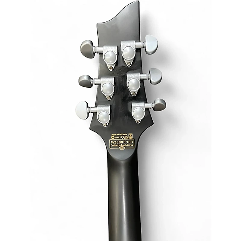 Used Schecter Guitar Research Damien Platinum Black Solid Body Electric Guitar