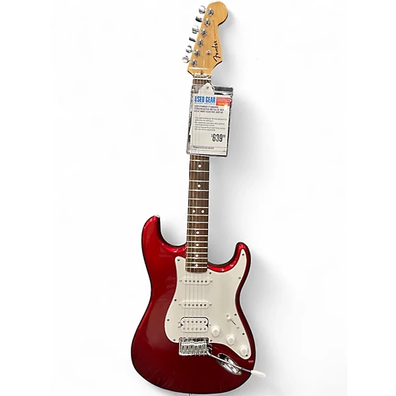 Used Fender Standard Stratocaster Metallic Red Solid Body Electric Guitar