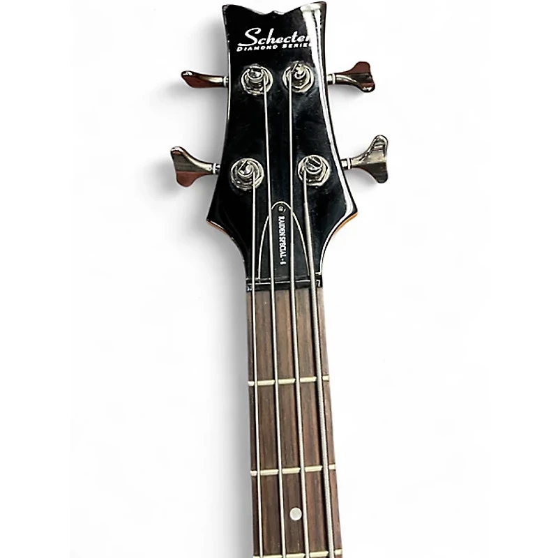 Used Schecter Guitar Research Diamond Series Raiden Special 4 Trans Red Electric Bass Guitar