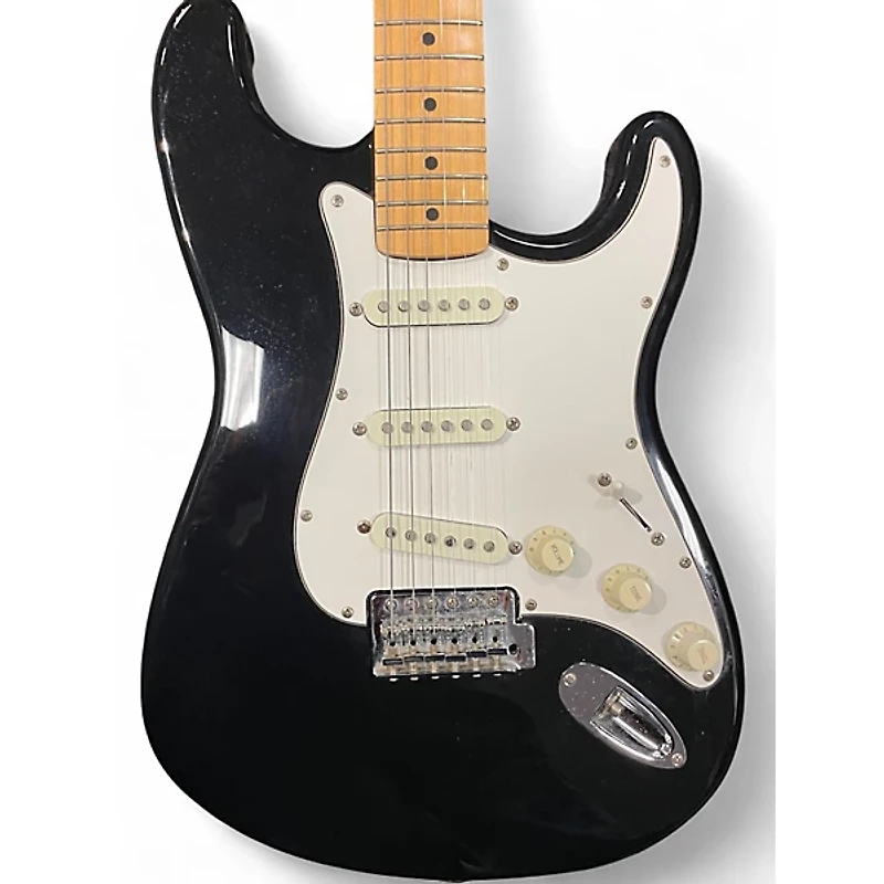 Used Fender Stratocaster Black Solid Body Electric Guitar