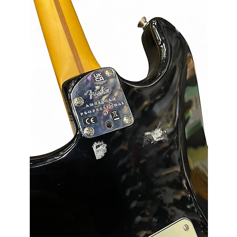 Used Fender American Professional II Stratocaster Black Solid Body Electric Guitar