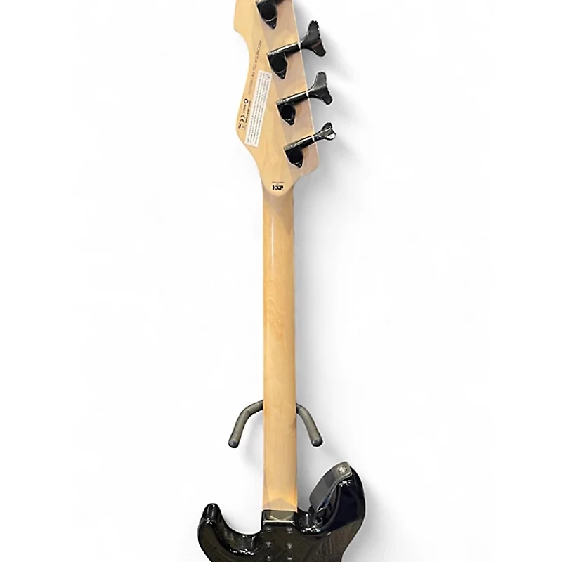 Used ESP LTD AP4 Black Metal Black Electric Bass Guitar