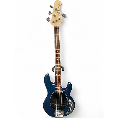 Used Sterling by Music Man Sub 4 Blue Electric Bass Guitar