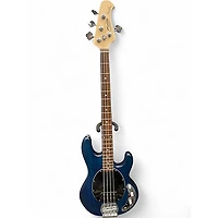 Used Sterling by Music Man Sub 4 Blue Electric Bass Guitar