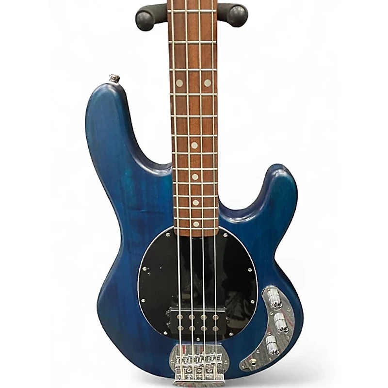 Used Sterling by Music Man Sub 4 Blue Electric Bass Guitar