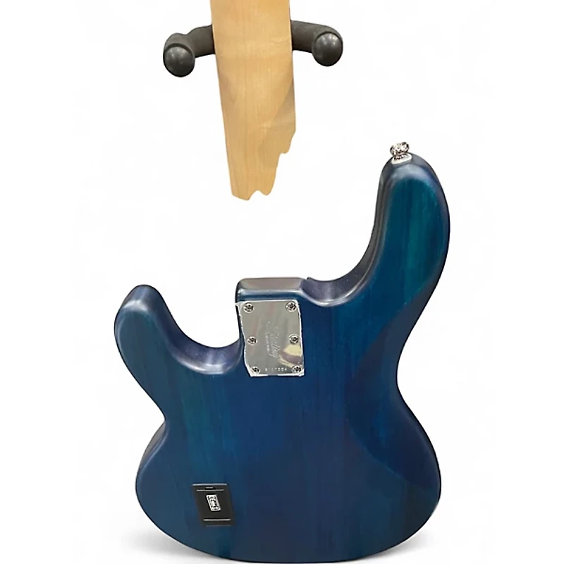 Used Sterling by Music Man Sub 4 Blue Electric Bass Guitar