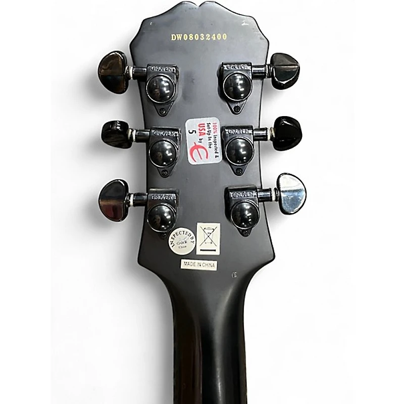 Used Epiphone Prophecy Les Paul Custom Plus Trans Black Solid Body Electric Guitar