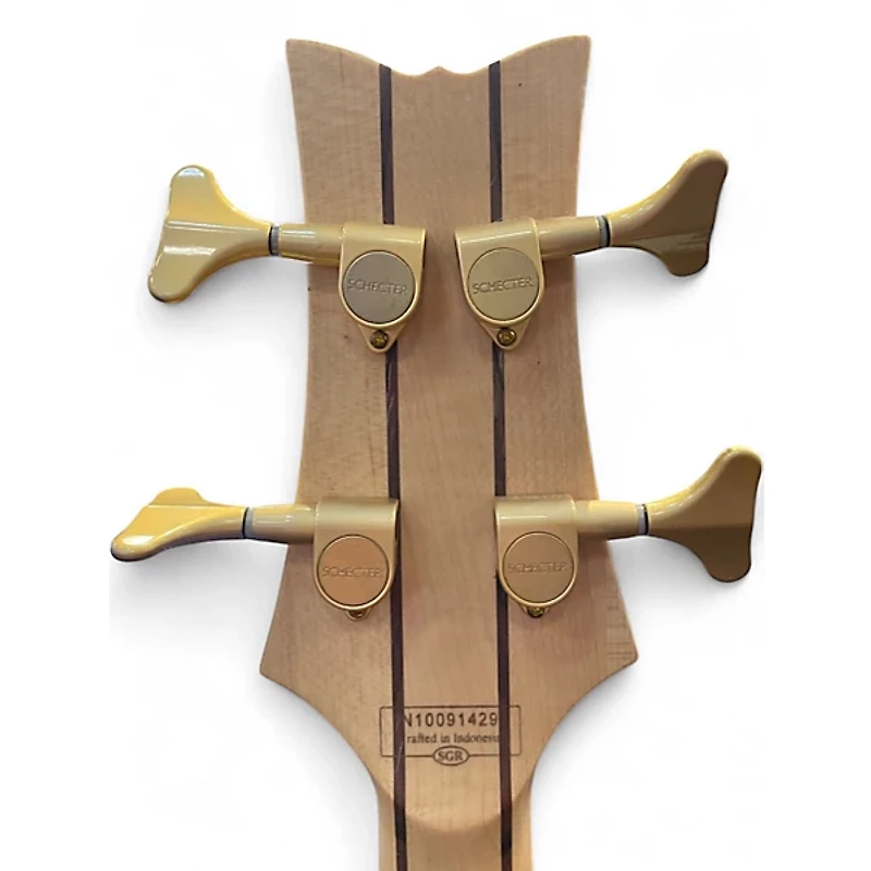 Used Schecter Guitar Research C4 Custom Natural Electric Bass Guitar