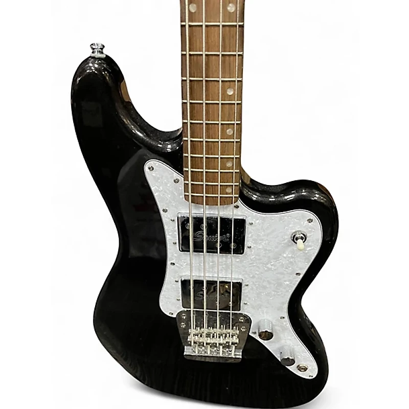 Used Squier Paranormal Rascal Black Electric Bass Guitar