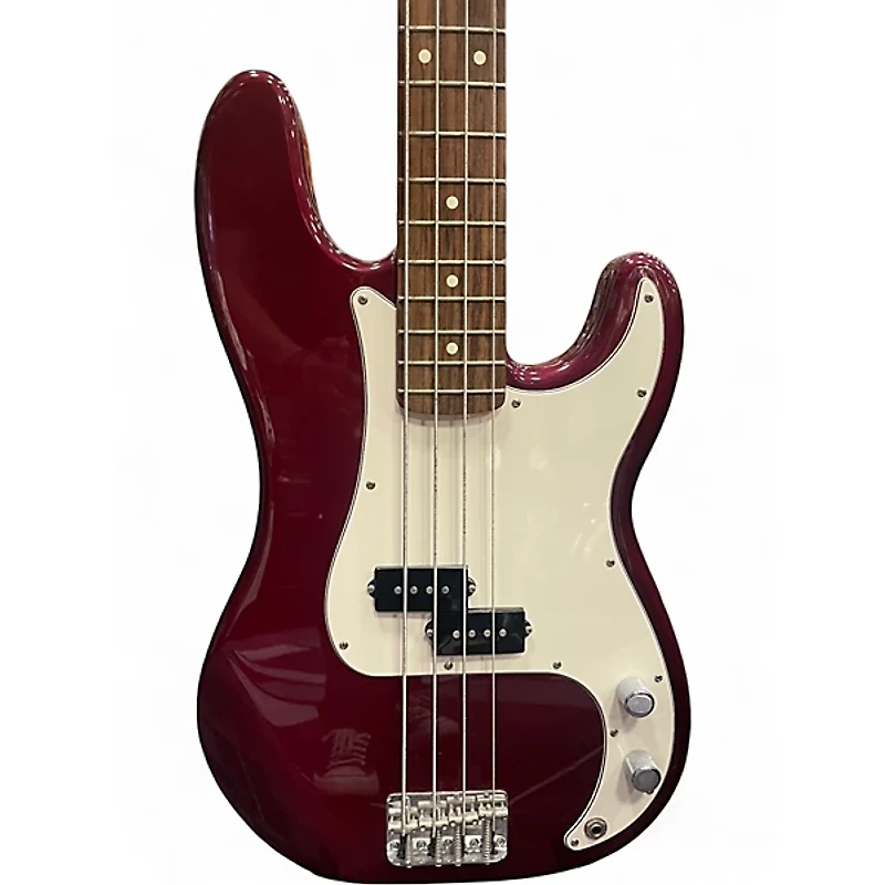 Used Fender Standard Precision Bass Red Electric Bass Guitar