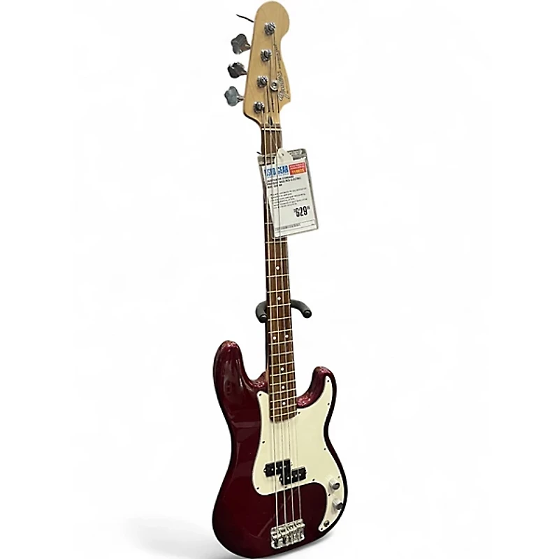 Used Fender Standard Precision Bass Red Electric Bass Guitar