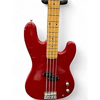 Used Squier Precision Bass Red Electric Bass Guitar
