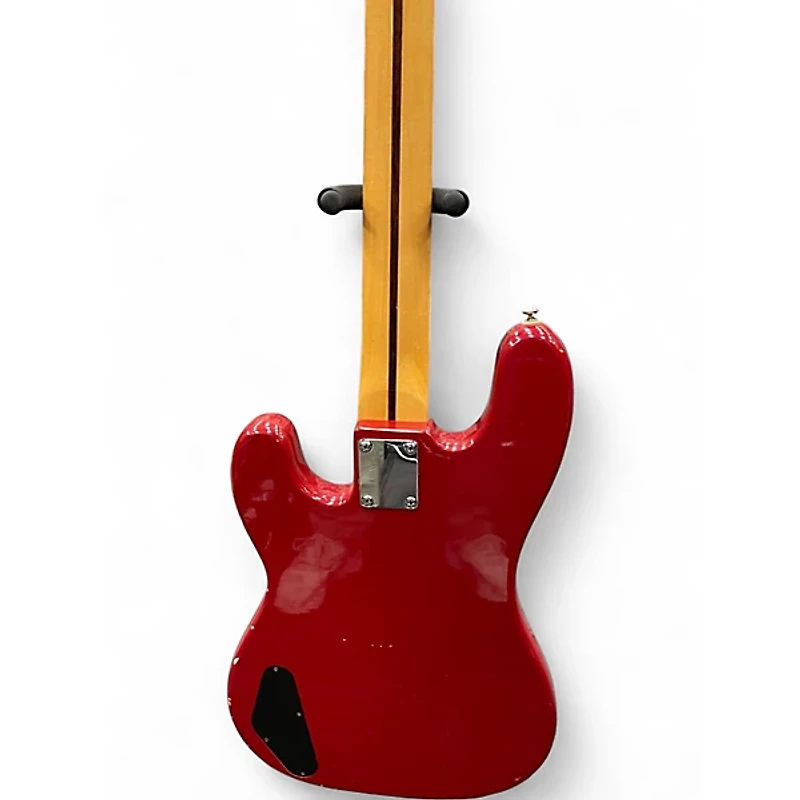 Used Squier Precision Bass Red Electric Bass Guitar