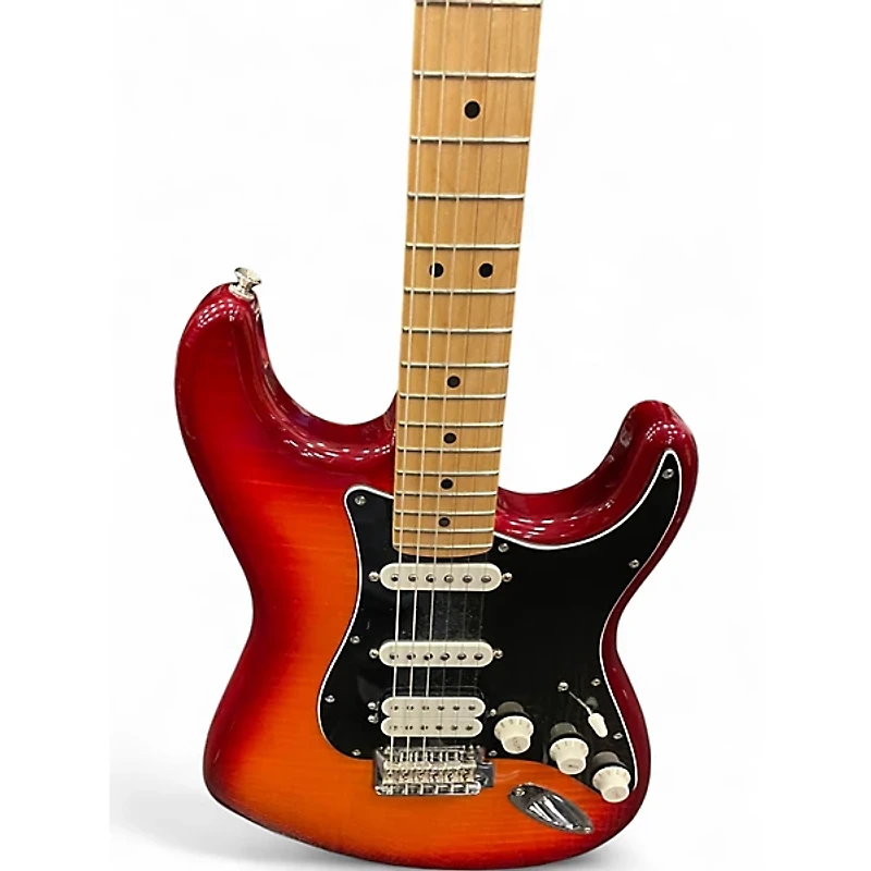 Used Fender Player Stratocaster HSS Plus Top Aged Cherry Burst Solid Body Electric Guitar