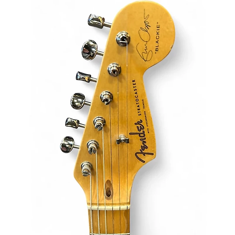 Used Fender Artist Series Eric Clapton Stratocaster Olympic White Solid Body Electric Guitar