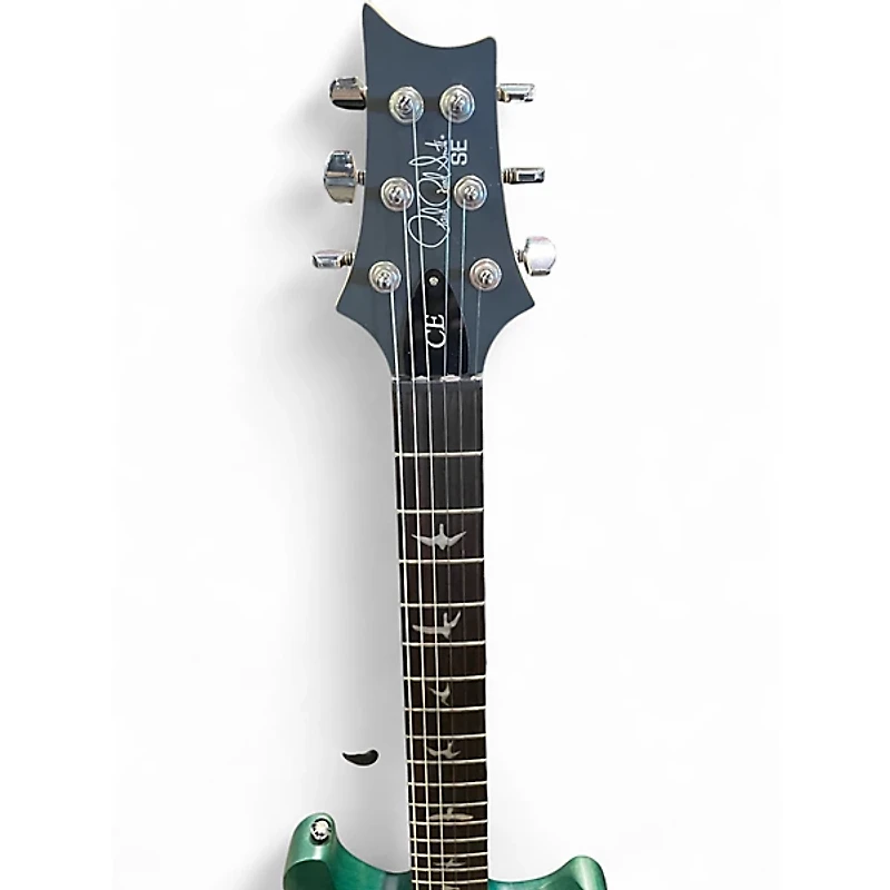 Used PRS SE CE24 STANDARD SATIN GREEN Solid Body Electric Guitar