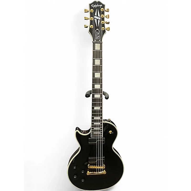 Used Epiphone Matt Heafy Les Paul Custom 7 Black Solid Body Electric Guitar
