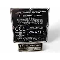 Used Fender Super Sonic 60 2x12 Guitar Cabinet