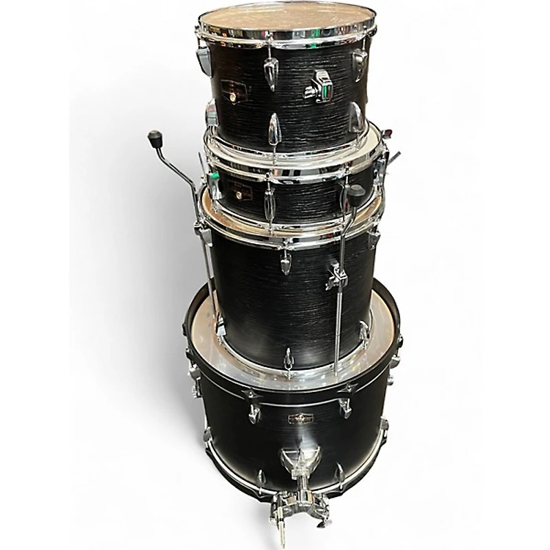 Used TAMA 4 Piece Imperialstar hairline black Drum Kit