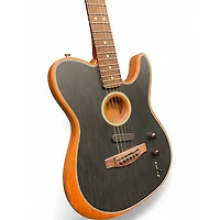 Used Fender Acoustasonic Player Telecaster Black Acoustic Electric Guitar