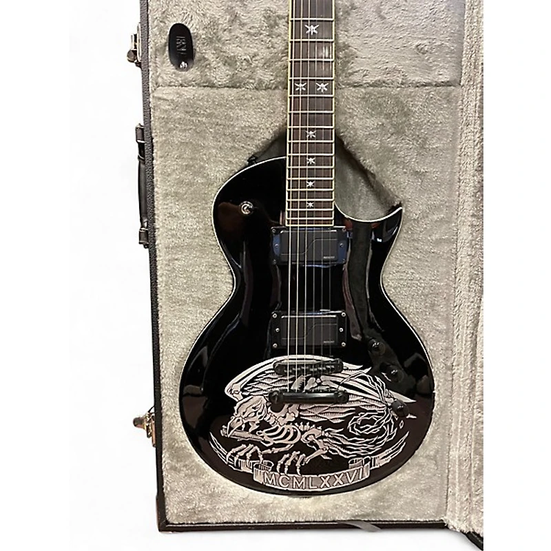 Used ESP LTD Will Adler Warbird Black Solid Body Electric Guitar