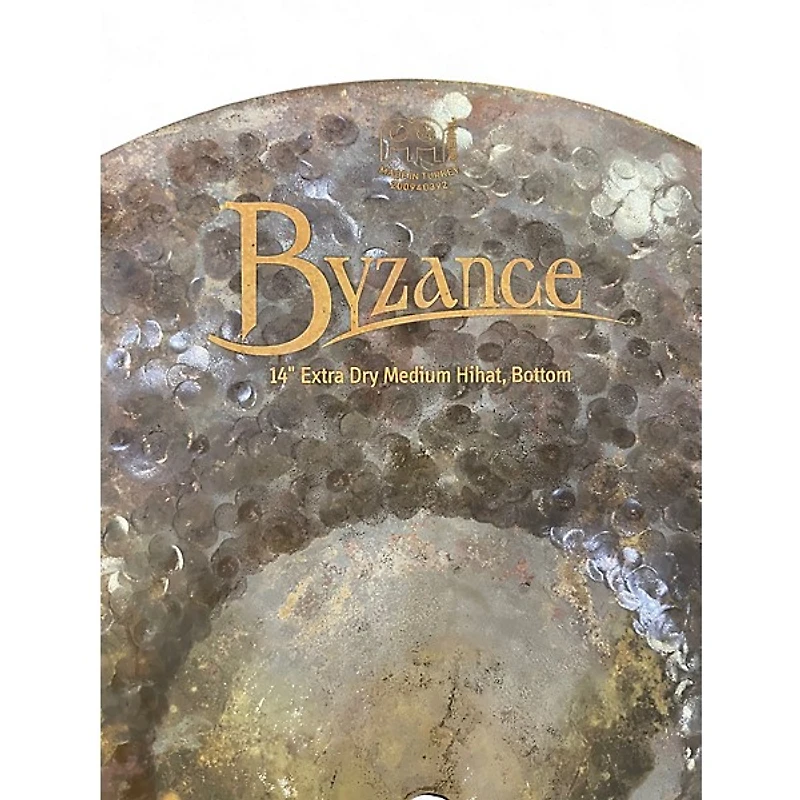 Used MEINL 14in Byzance Medium Hi Hat Bottom Cymbal