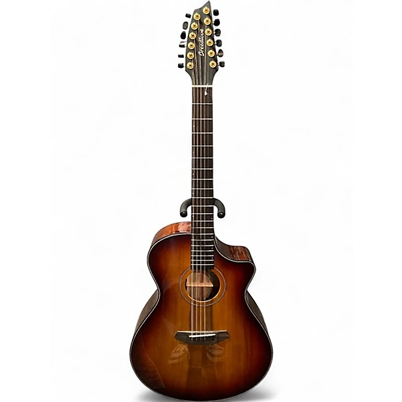 Used Breedlove Oregon Concerto 2 Tone Sunburst 12 String Acoustic Guitar