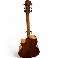 Used Luna gypsy zebra Natural Acoustic Electric Guitar