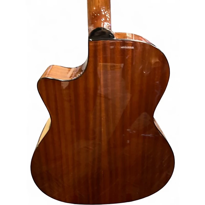 Used Luna gypsy zebra Natural Acoustic Electric Guitar