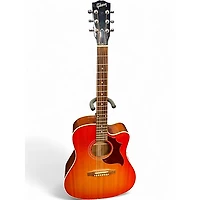 Used Gibson Hummingbird 2 Tone Sunburst Acoustic Electric Guitar